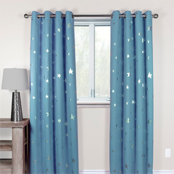 GALAXY  collection stars printed blackout curtains